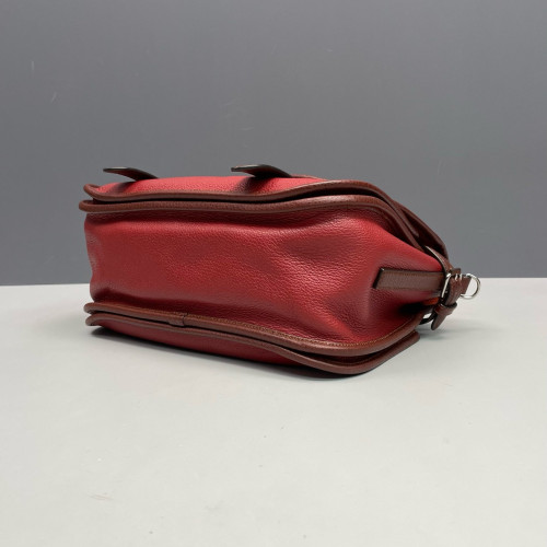 Loewe Two-Way Bag Calfskin Red Brown Burgundy