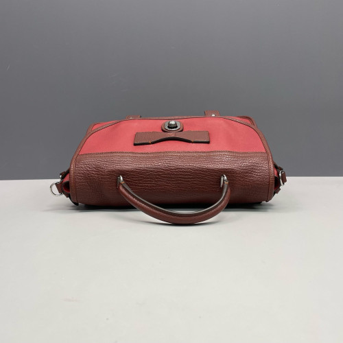 Loewe Two-Way Bag Calfskin Red Brown Burgundy