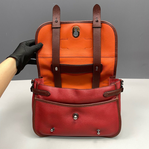 Loewe Two-Way Bag Calfskin Red Brown Burgundy
