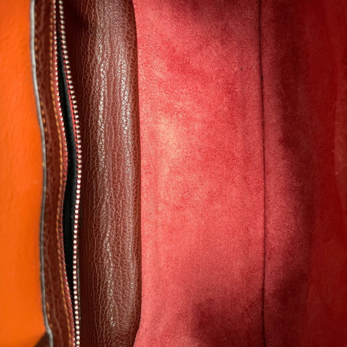 Loewe Two-Way Bag Calfskin Red Brown Burgundy