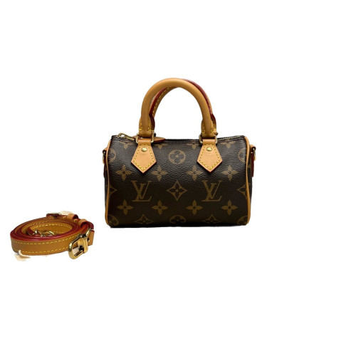 Louis Vuitton Nano Speedy Bandouliere Monogram Brown