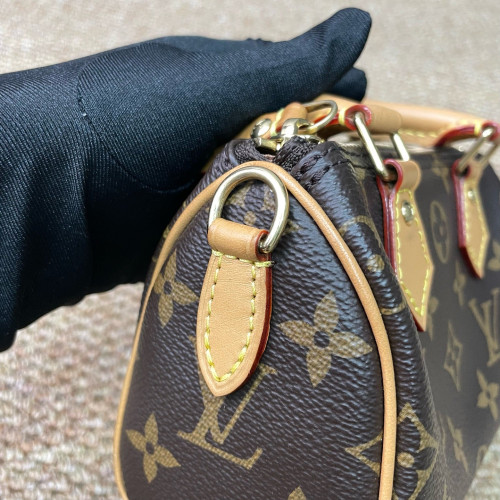 Louis Vuitton Nano Speedy Bandouliere Monogram Brown