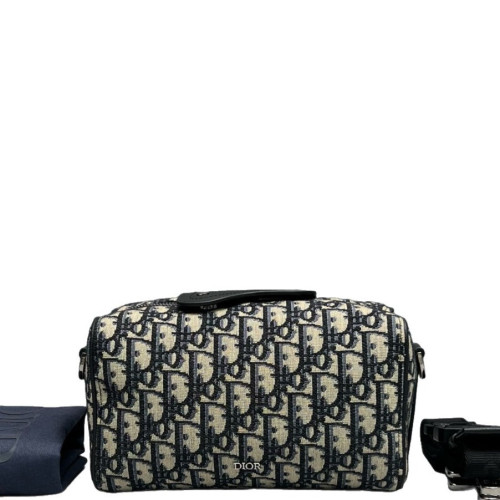 Dior Crossbody Bag Oblique Blue Beige Black