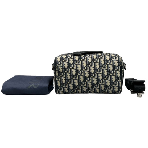 Dior Crossbody Bag Oblique Blue Beige Black