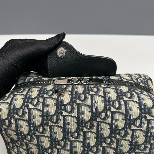 Dior Crossbody Bag Oblique Blue Beige Black