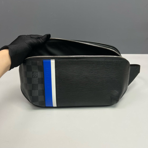 Louis Vuitton Bumbag Calfskin Damier Graphite Black