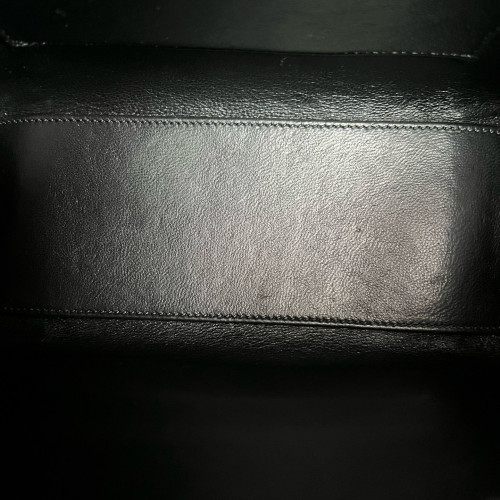 Celine Nano Luggage Grained Calfskin Black Green Beige