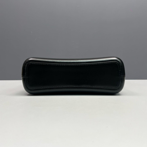 Chanel Quilted Medium Gabrielle Hobo Lambskin Black White