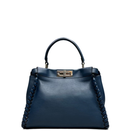 Fendi Peekaboo Iconic Medium Calfskin Blue