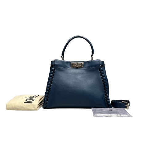 Fendi Peekaboo Iconic Medium Calfskin Blue