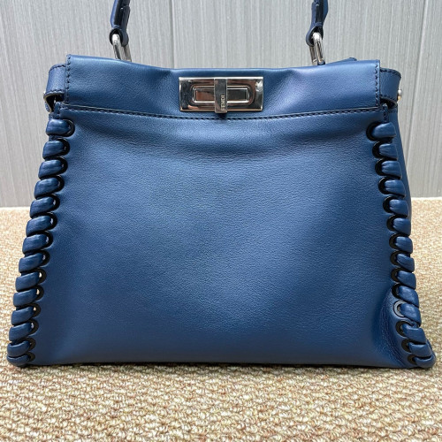 Fendi Peekaboo Iconic Medium Calfskin Blue