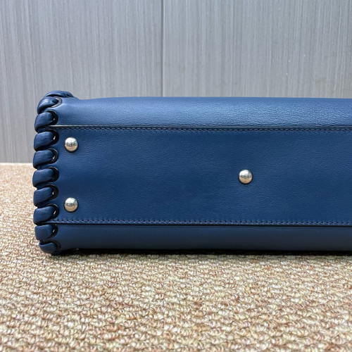 Fendi Peekaboo Iconic Medium Calfskin Blue