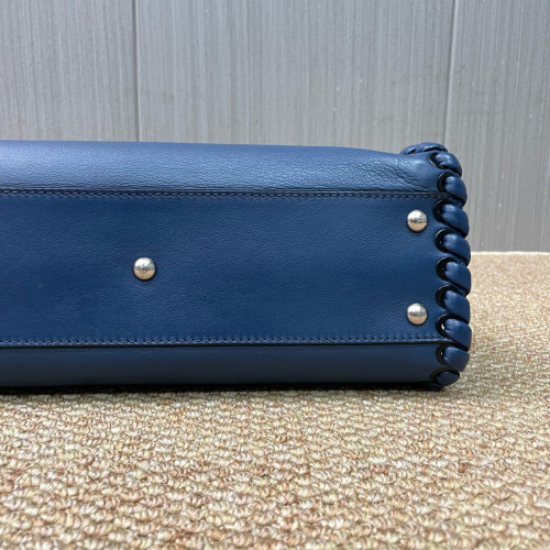 Fendi Peekaboo Iconic Medium Calfskin Blue