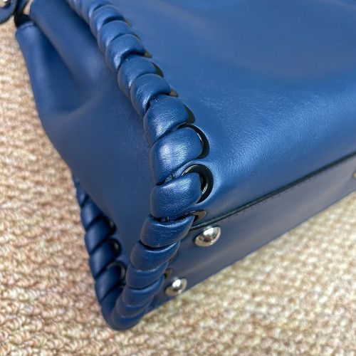 Fendi Peekaboo Iconic Medium Calfskin Blue