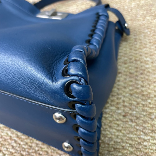 Fendi Peekaboo Iconic Medium Calfskin Blue