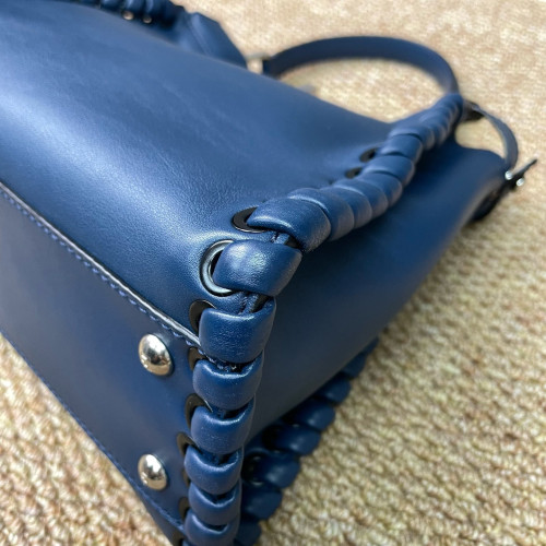 Fendi Peekaboo Iconic Medium Calfskin Blue