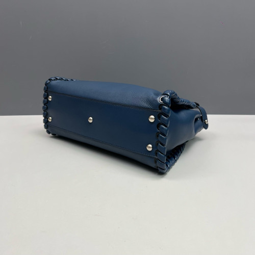 Fendi Peekaboo Iconic Medium Calfskin Blue