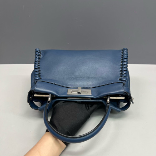 Fendi Peekaboo Iconic Medium Calfskin Blue
