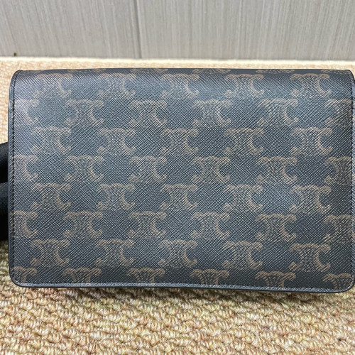 Celine Triomphe Wallet On Chain WOC Triomphe Brown