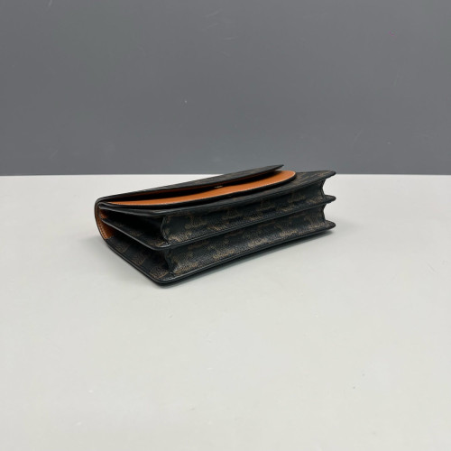 Celine Triomphe Wallet On Chain WOC Triomphe Brown