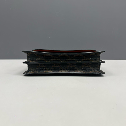 Celine Triomphe Wallet On Chain WOC Triomphe Brown