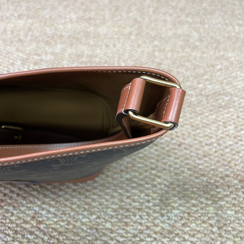 Celine Triomphe Triomphe Bucket Bag Small Triomphe Brown