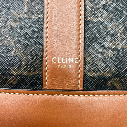 Celine Triomphe Triomphe Bucket Bag Small Triomphe Brown