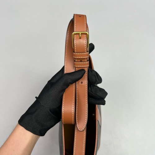 Celine Triomphe Triomphe Bucket Bag Small Triomphe Brown