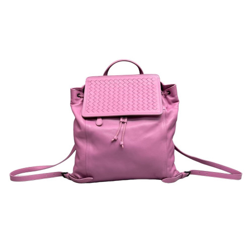 Bottega Veneta Backpack Lambskin Intrecciato Nappa Pink