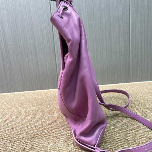 Bottega Veneta Backpack Lambskin Intrecciato Nappa Pink
