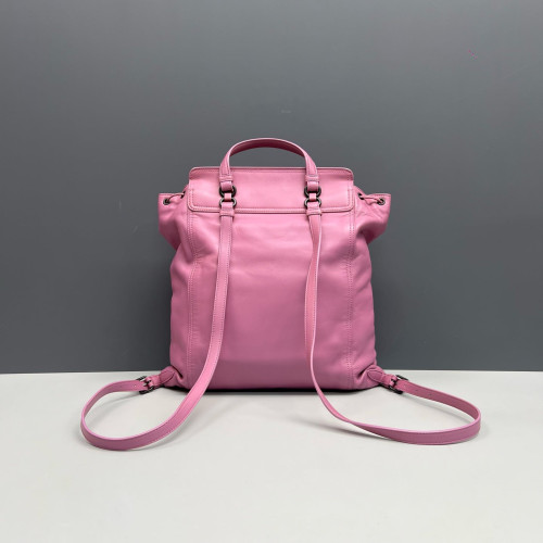Bottega Veneta Backpack Lambskin Intrecciato Nappa Pink