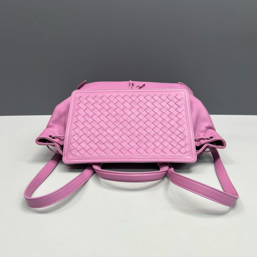 Bottega Veneta Backpack Lambskin Intrecciato Nappa Pink