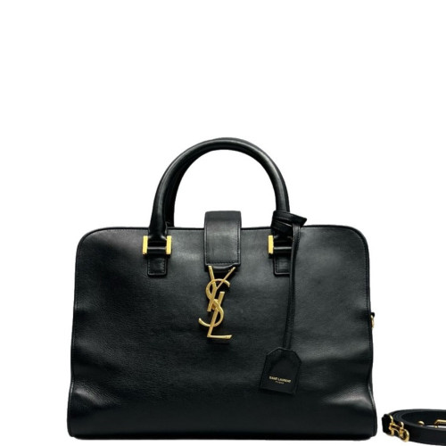Yves Saint Laurent Two-Way Bag Calfskin Black Yves Saint Laurent Two-Way Bag Calfskin Black