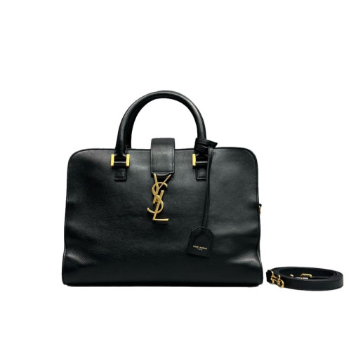Yves Saint Laurent Two-Way Bag Calfskin Black Yves Saint Laurent Two-Way Bag Calfskin Black