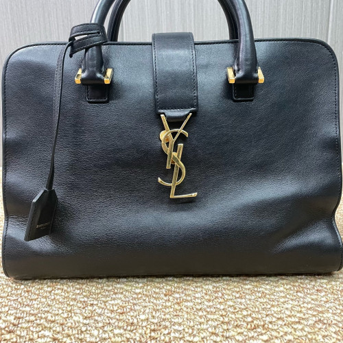 Yves Saint Laurent Two-Way Bag Calfskin Black Yves Saint Laurent Two-Way Bag Calfskin Black