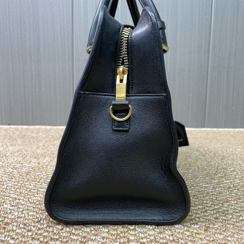 Yves Saint Laurent Two-Way Bag Calfskin Black Yves Saint Laurent Two-Way Bag Calfskin Black