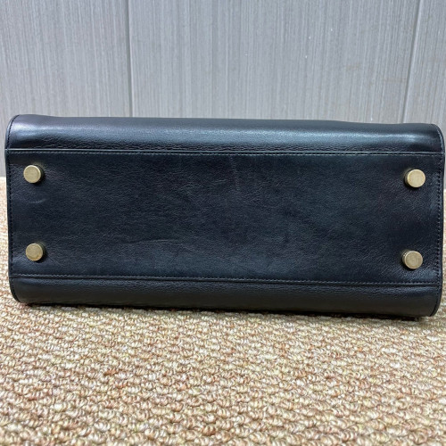 Yves Saint Laurent Two-Way Bag Calfskin Black Yves Saint Laurent Two-Way Bag Calfskin Black