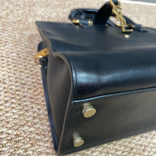 Yves Saint Laurent Two-Way Bag Calfskin Black Yves Saint Laurent Two-Way Bag Calfskin Black