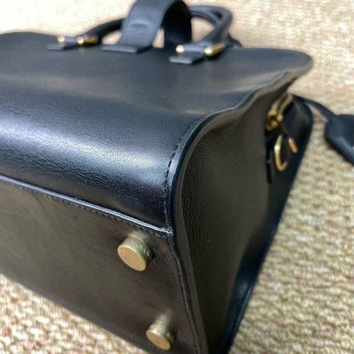 Yves Saint Laurent Two-Way Bag Calfskin Black Yves Saint Laurent Two-Way Bag Calfskin Black