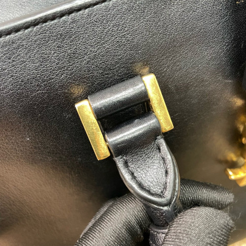Yves Saint Laurent Two-Way Bag Calfskin Black Yves Saint Laurent Two-Way Bag Calfskin Black