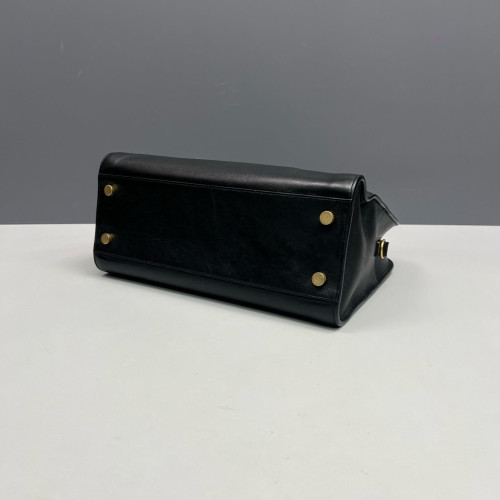 Yves Saint Laurent Two-Way Bag Calfskin Black Yves Saint Laurent Two-Way Bag Calfskin Black