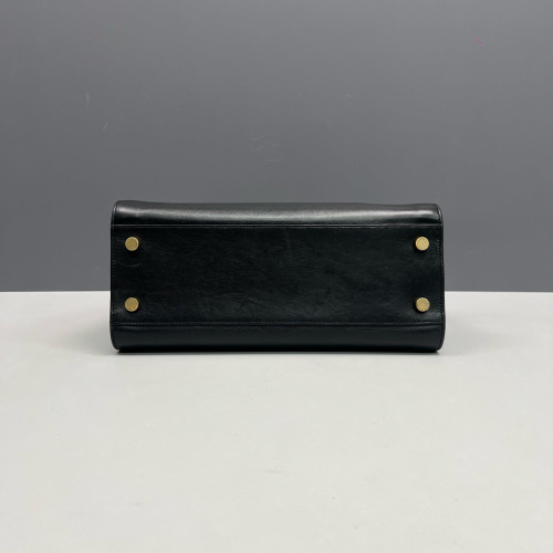 Yves Saint Laurent Two-Way Bag Calfskin Black Yves Saint Laurent Two-Way Bag Calfskin Black