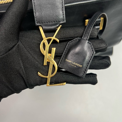 Yves Saint Laurent Two-Way Bag Calfskin Black Yves Saint Laurent Two-Way Bag Calfskin Black
