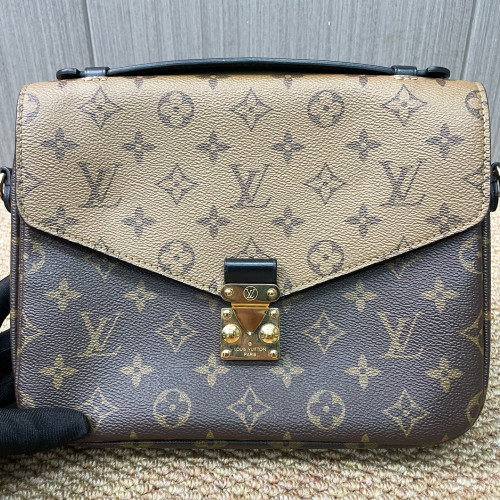 Louis Vuitton Pochette Metis Reverse Monogram Dark Brown Light Brown