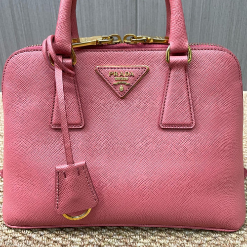 Prada Small Lux Open Promenade Saffiano Calfskin Pink