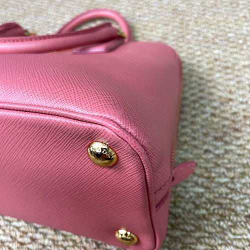 Prada Small Lux Open Promenade Saffiano Calfskin Pink