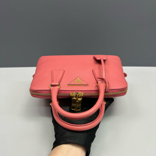 Prada Small Lux Open Promenade Saffiano Calfskin Pink