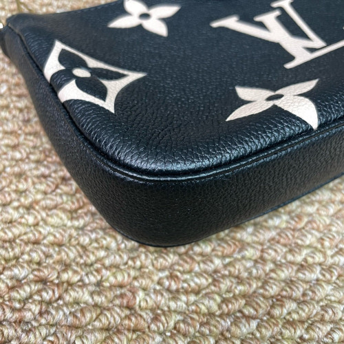 Louis Vuitton Multi Pochette Accessories Monogram Empreinte Giant Black White Red