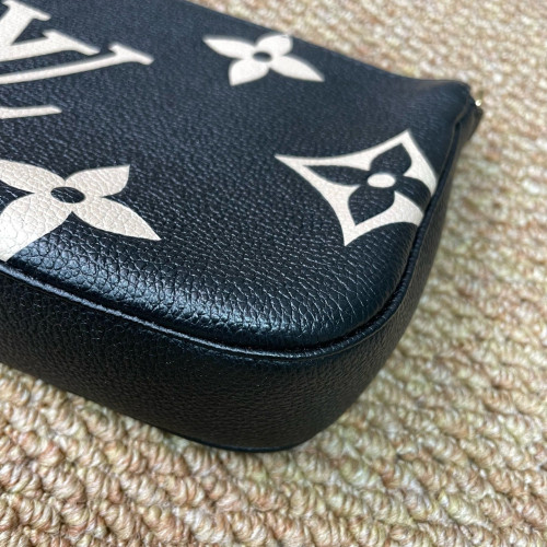 Louis Vuitton Multi Pochette Accessories Monogram Empreinte Giant Black White Red