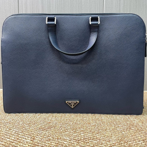 Prada Briefcase Calfskin Blue Prada Briefcase Calfskin Blue